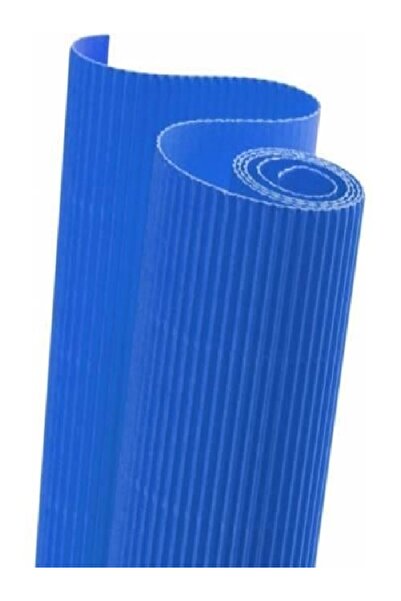 ouz dekor Renkli Oluklu Mukavva Karton 50x70 Cm Tırtıklı Mukavva Kartonu 50*70 Cm 2 Adet MAVİ
