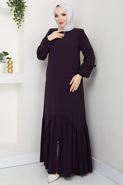 InStyle Curved Medina Silk Plum Ferace