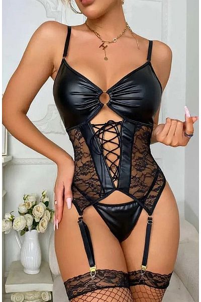 Mistik Shine Women's Sexy Fancy Lingerie Nightgown Set