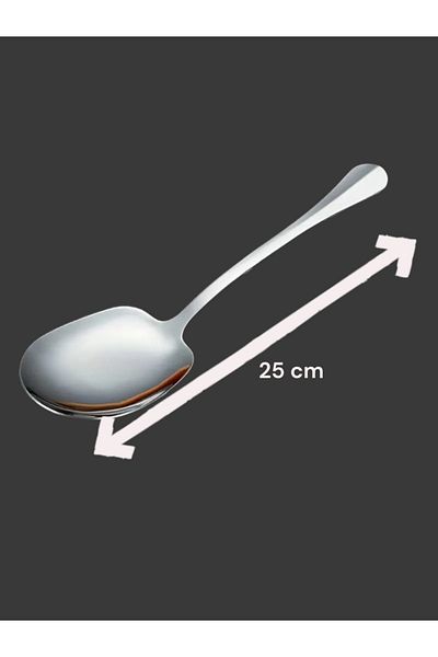 Multiamo Steel 25 cm 2 Pieces Large Size Serving Spoon / Presentation Spoon