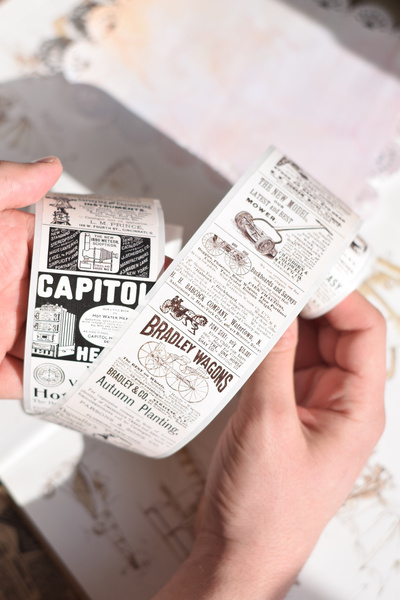GÖKÇETasarım Vintage Gazete Washi Tape Sticker (5 CM X 2 M) / Washi Bant, Scr...