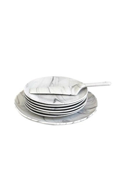 ÇIRPAN EV AROW MERMER DESEN 8 PARÇA PORSELEN PASTA SERVİS SETİ