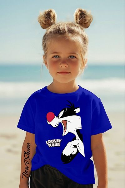 New Shine 1 tricou este un cadou pentru achiziții de 6 și mai sus în coș - Tricou pentru copii oversize cu imprimeu Slywester