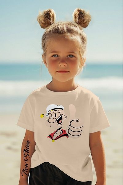 New Shine King of Basic Printed Oversized Children's T-Shirt