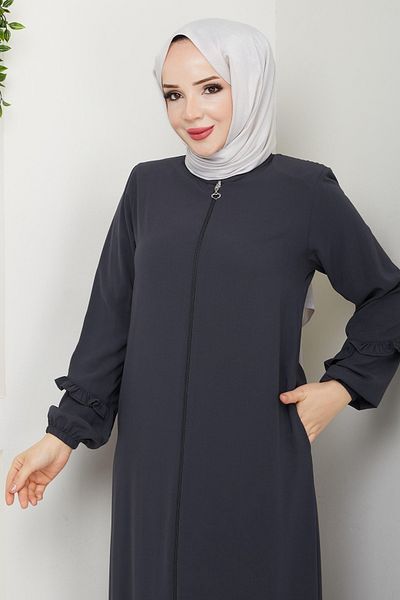 InStyle Curved Medina Silk Anthracite Ferace