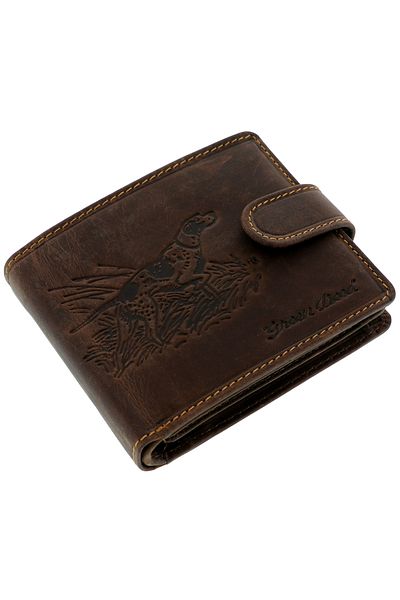 GiftExpress Hound leather wallet with clasp