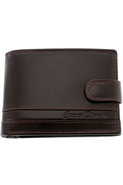 GiftExpress Corvo Bianco Brown Leather Wallet