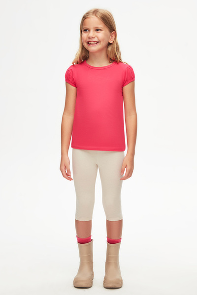 LOVETTI Φούξια T-Shirt για κορίτσια - Crew Neck, Καρπούζι μανίκι