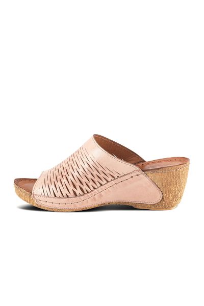 İNZE AYAKKABI Genuine Leather Slippers Model Name: Luma