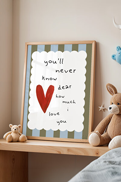 Basquiart Çocuk Odası, Bebek Odası Ahşap Çerçeveli Poster, Tablo No:200