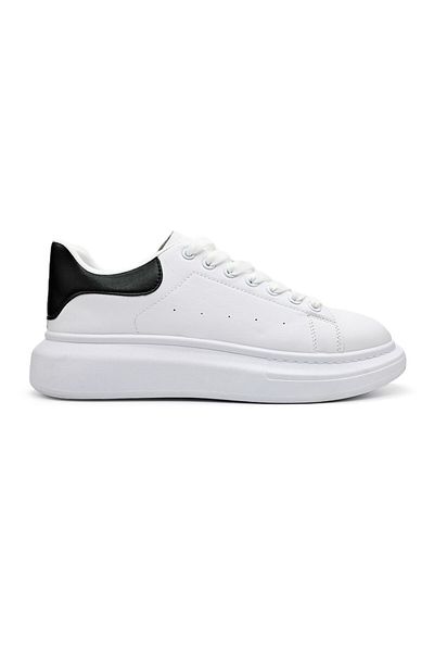 Tmall Men's sports shoes, Made of eco-leather, B4019, White with Black