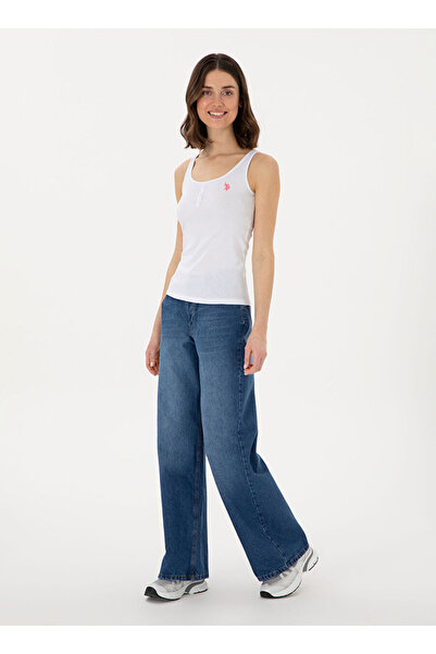 U.S. Polo Assn. Gedda25 Λευκό Γυναικείο Αμάνικο Μπλουζάκι 2075340