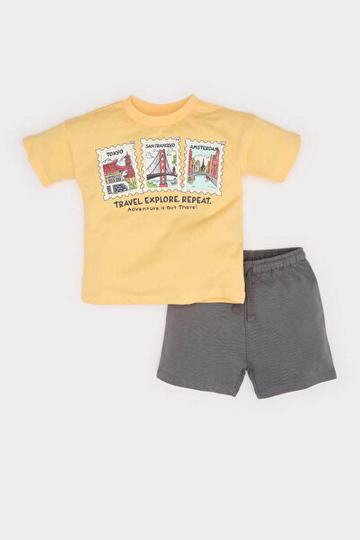 DeFacto Yellow Baby Boy Bottom-Top Set E6768A5/Yl170