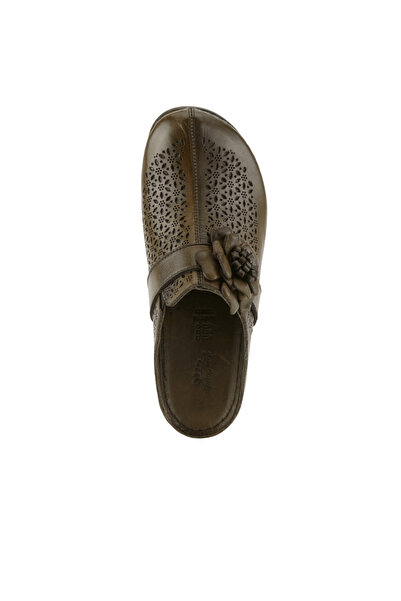 İNZE AYAKKABI Genuine Leather Slippers - Model Name: Citrine