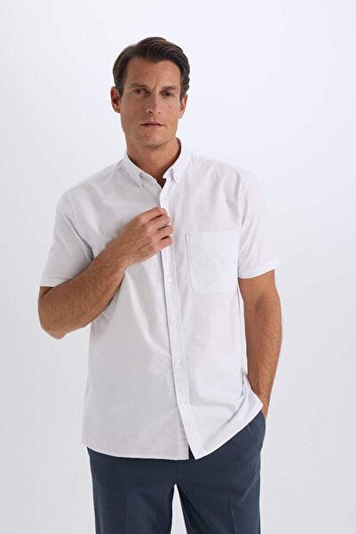 DeFacto White Men's Shirt D7419Ax/Wt34
