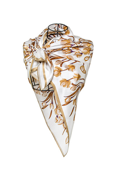 CASHMERE AND SİLK MAWLANA 100% Silk Scarf (90X90)