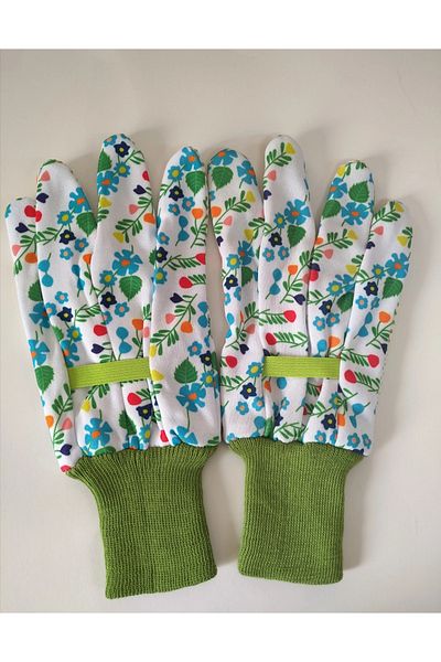 reyselstyle Flower Patterned Work Safety and Garden Gloves