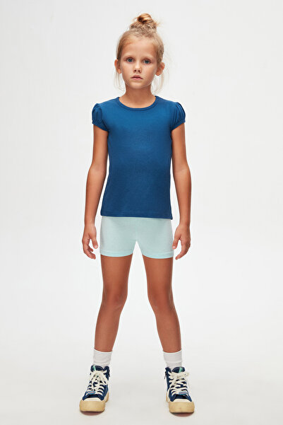 LOVETTI Indigo Basic για κορίτσι - Μπλουζάκι με λαιμόκοψη και μανίκι καρπούζι