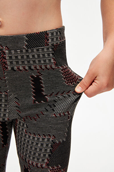 LOVETTI Girl's knitted Winter Leggings - Mixed Caneles Pattern