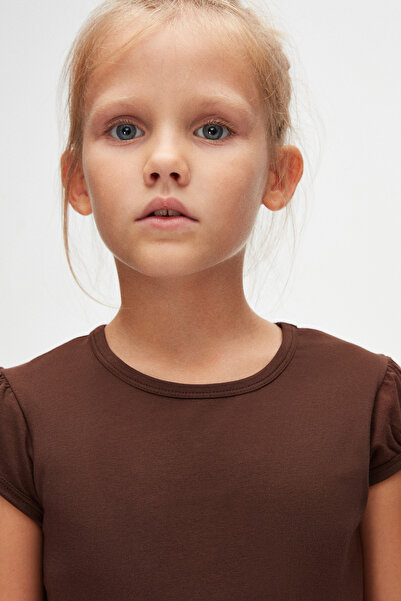 LOVETTI Κορίτσια - Καφέ μπλουζάκι με λαιμόκοψη και καρπούζι