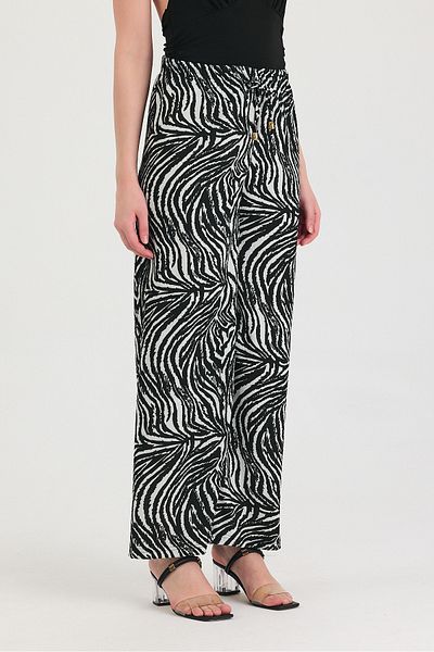 Ceylen Comfortable Cut Trousers with Lace-Up Waist