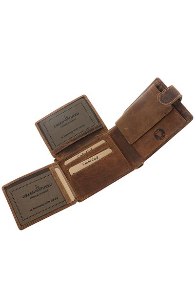 GiftExpress Men's brown leather wallet Pickup car