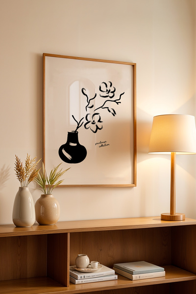 Basquiart Poster din seria Bohemian cu ramă din lemn, Nr. tablou: 109