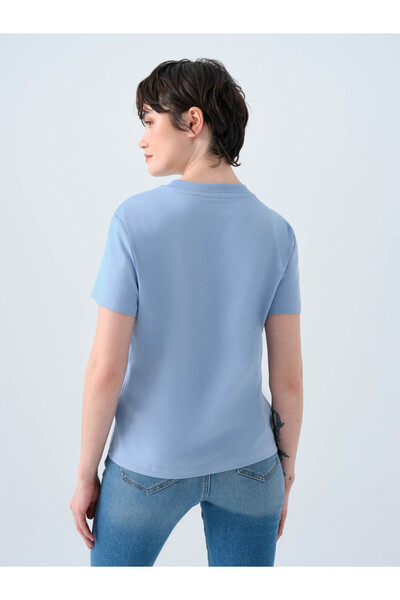 Loft Tricou pentru femei, albastru deschis, cu croiala normala LF2036285