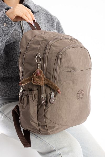 DUOMİNO Crinkle Water Resistant Large Size Black Clinker Backpack Travel School Bag 15.6 High School