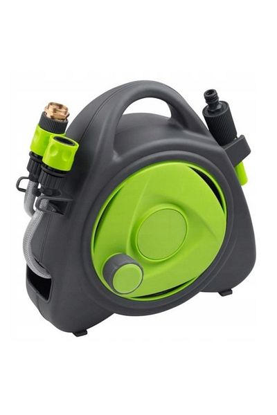 Herum Set furtun de grădină și pulverizator, verde/gri, 10 m