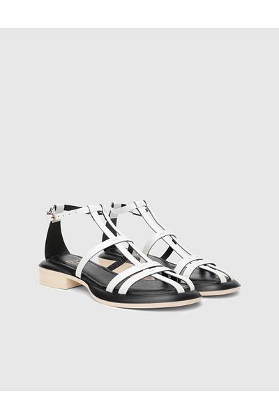 İLVİ Graz Genuine Leather White Women's Sandals