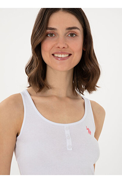 U.S. Polo Assn. Gedda25 Λευκό Γυναικείο Αμάνικο Μπλουζάκι 2075340
