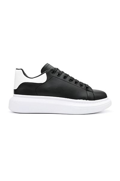 Tmall Pantofi sport de barbati,Din piele ecologica,B4019,Negru cu Alb