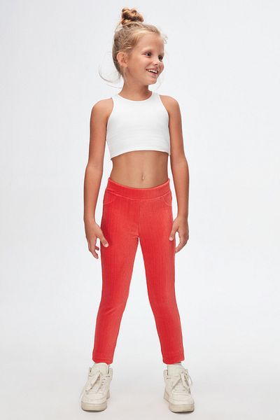 LOVETTI Pomegranate Flower Girls' Corduroy Tights with Pockets