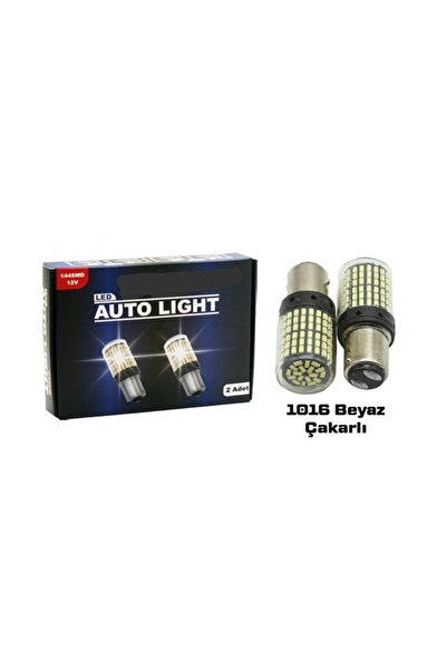 reyoto 2 Adet 144 Led Flashlı Stop Ampulü 1016 Çift Duy Beyaz