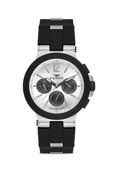 FERRO Black Silicone Cord Men Wrist Watch Fm11539Dwt-J2