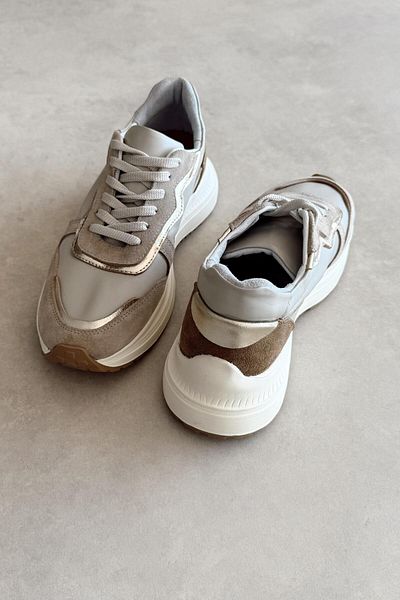 nope21shoess Chello Beige Genuine Leather Sneaker