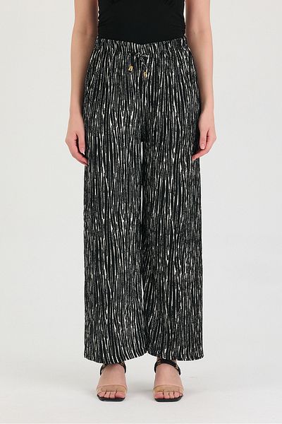 Ceylen Comfortable Cut Trousers with Lace-Up Waist