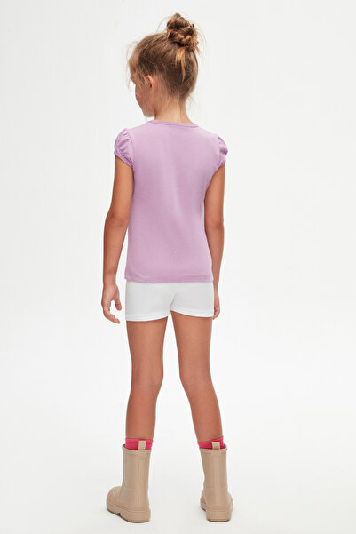 LOVETTI Μπλουζάκι με μανίκι καρπούζι με λιλά λαιμόκοψη