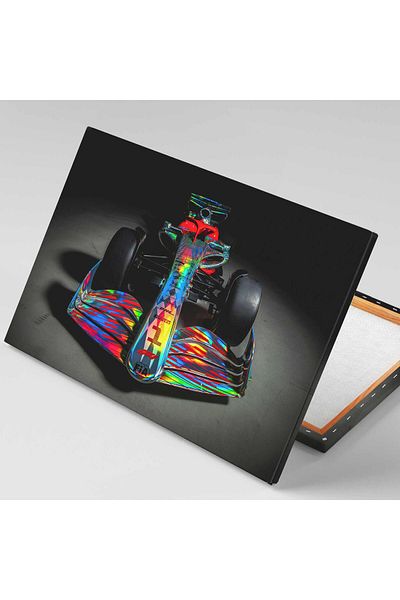 SML TABLO F1 Vehicle Racing Car Τελευταίο μοντέλο Ολόγραμμα Race Car Οριζόντια ζωγραφική σε καμβά