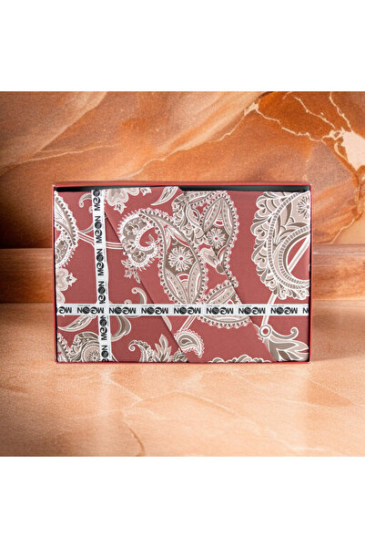 MOON SECRET Premium Dark Red Color Flower Patterned 100% Cotton Double Duvet Cover Set Boxed from 102