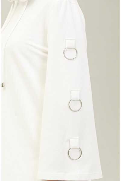 sefamerve Kolları Halka Detaylı Eşofman Takım 70016-02 Krem