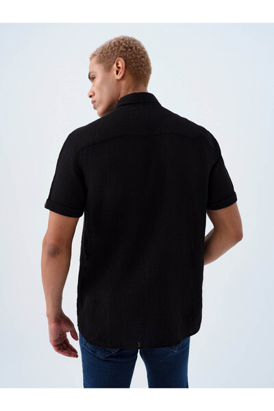 Loft Чорна чоловіча сорочка LF2038574