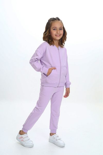 Toontoy Girl's Drop Embroidered Tracksuit Set