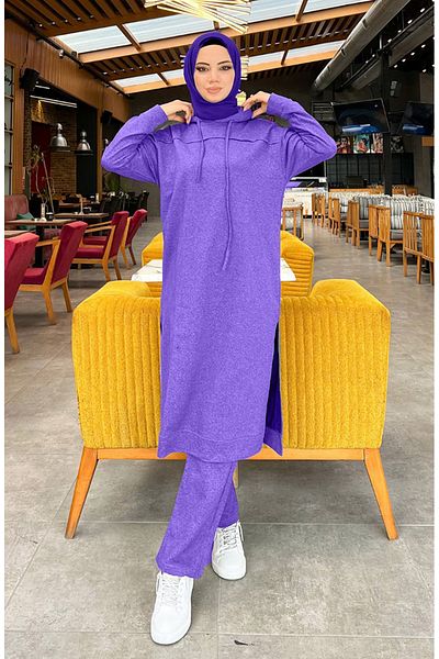 sefamerve Σετ φόρμας με δύο κλωστές 3034-18 Model Dark Lilac
