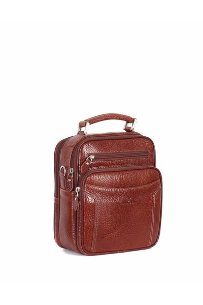 Aka Deri Tan Leather Hand and Shoulder Bag - 306 63