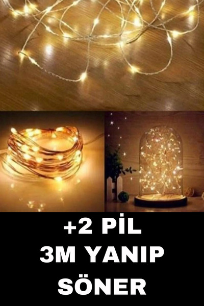 Baloncu Dede 3 M Peri Led Pilli Fonksiyonlu Yanıp Sönen Özel Gün Doğum Günü