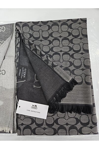 Webinay Home C Desen Pamuklu İpek Yün Şal 4 Mevsim Çift Taraflı