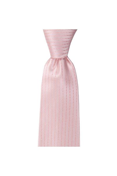 1001 Kravat Thin Orange Striped 8 cm Wide Tie with Handkerchief