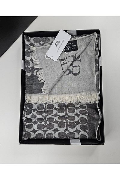 Webinay Home C Pattern Cotton Silk Wool Shawl 4 Seasons Double-Sided